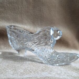 Fenton Glass Cat Head Slipper Shoe